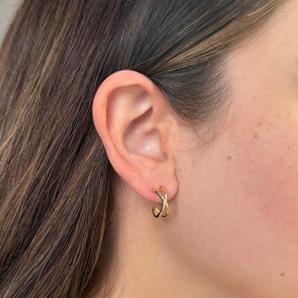 14K GOLD LEAH HUGGIES