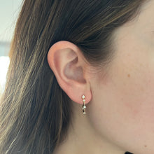 14K GOLD DIAMOND BOBBI HOOPS