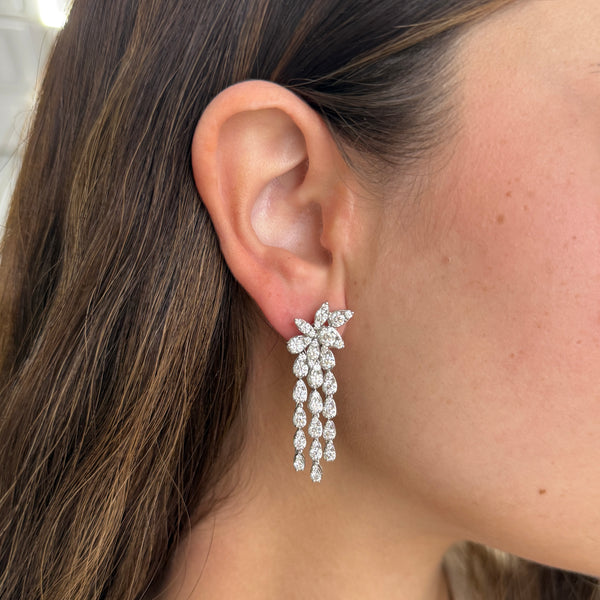 14K GOLD DIAMOND STEPHANIE EARRINGS