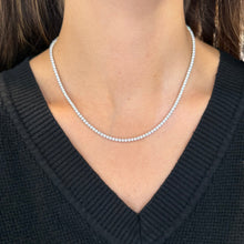14K GOLD 6.30 CT LAB GROWN DIAMOND TENNIS NECKLACE