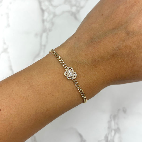 14K GOLD DIAMOND MIA BUTTERFLY BRACELET