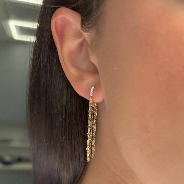 14K GOLD DIAMOND LINNY EARRINGS