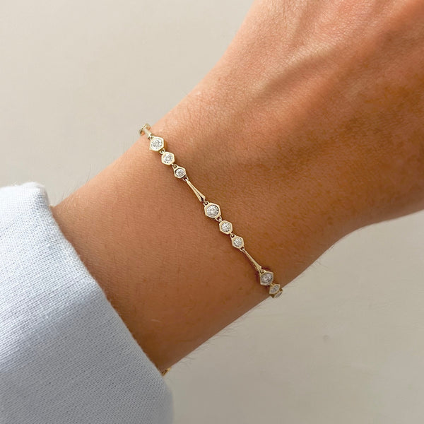 14K GOLD DIAMOND MIKA BRACELET