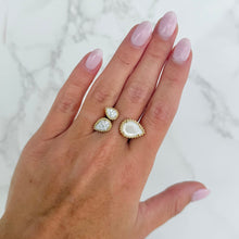 14K GOLD DIAMOND MOTHER OF PEARL JOANNE RING