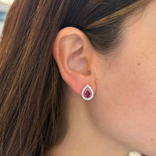 14K GOLD DIAMOND AND RUBY PARKER STUDS
