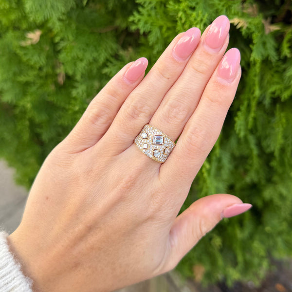 14K GOLD DIAMOND ESTA RING