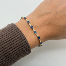 14K GOLD DIAMOND SAPPHIRE RAQUEL BRACELET