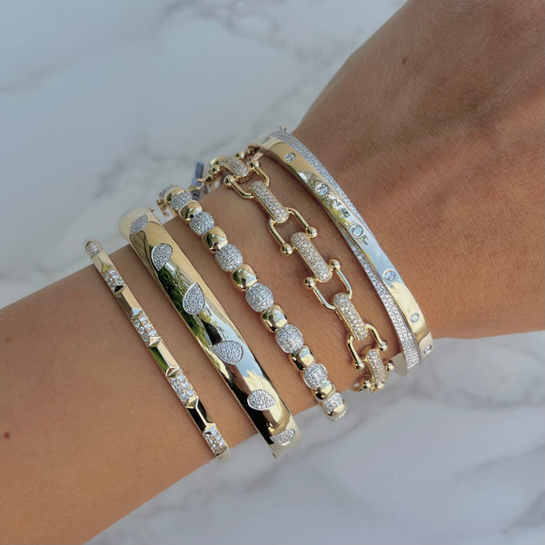 14K GOLD DIAMOND MARISSA BANGLE