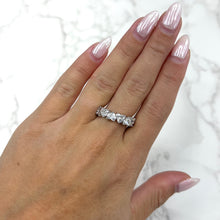 14K GOLD 2.82 CT LAB GROWN DIAMOND 7 STONE HEART RING