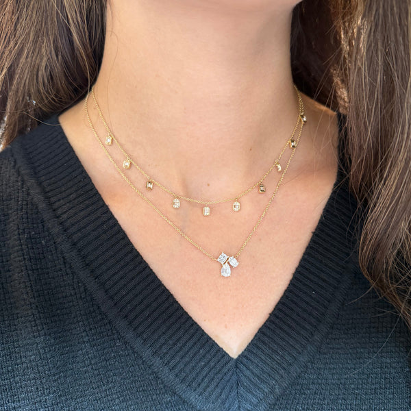 14K GOLD DIAMOND RAINA NECKLACE