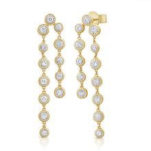 14K GOLD DIAMOND SHEILA BEZEL EARRINGS