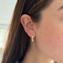 14K GOLD DIAMOND ASHLEE HOOPS