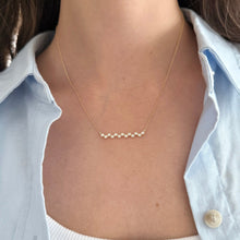 14K GOLD DIAMOND TILLA BEZEL NECKLACE