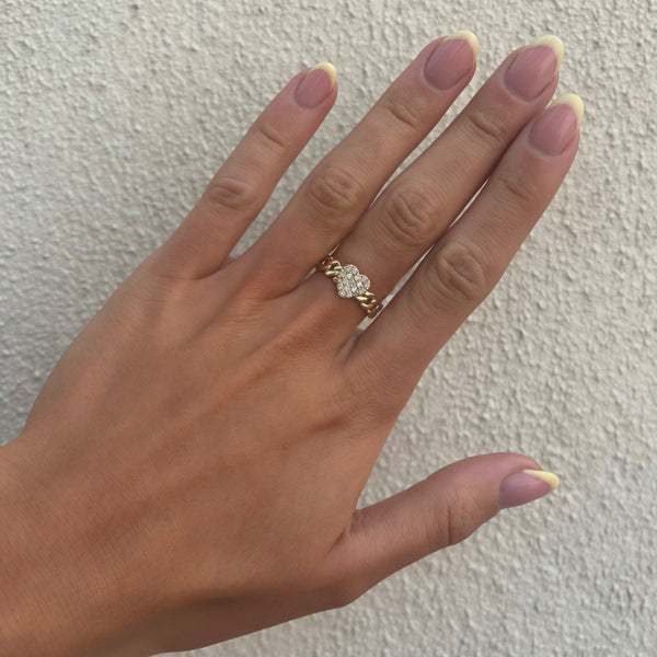 14K GOLD DIAMOND ELLA HEART RING