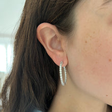 14K GOLD CLASSIC DIAMOND HOOPS