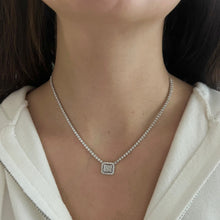 14K GOLD DIAMOND STACY EMERALD NECKLACE