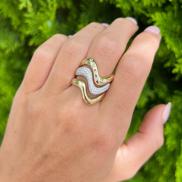 14K GOLD DIAMOND SUZIE RING