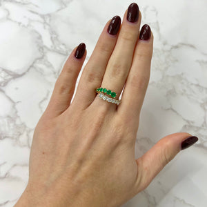 14K GOLD DIAMOND EMERALD CLARISSA RING