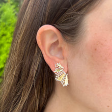 14K GOLD DIAMOND SAGE EARRINGS