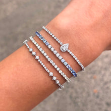 14K GOLD BLUE AND WHITE SAPPHIRE TORI BRACELET