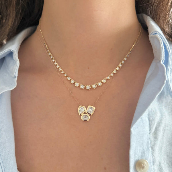 14K GOLD DIAMOND MARA NECKLACE
