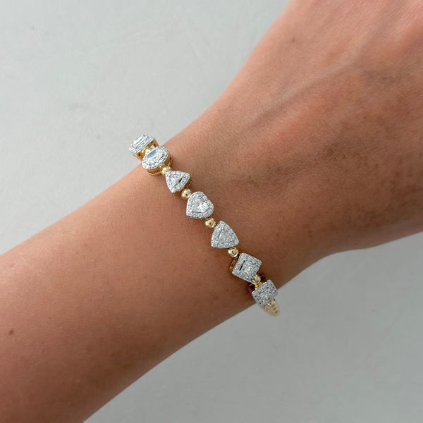 14K GOLD DIAMOND HANNAH FLEX BANGLE