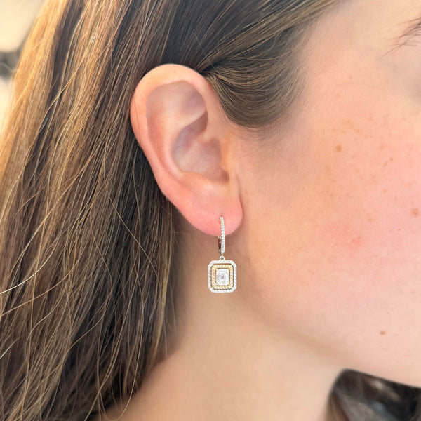 14K GOLD DIAMOND BRANA EARRINGS