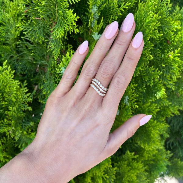 14K GOLD DIAMOND MILLIE RING