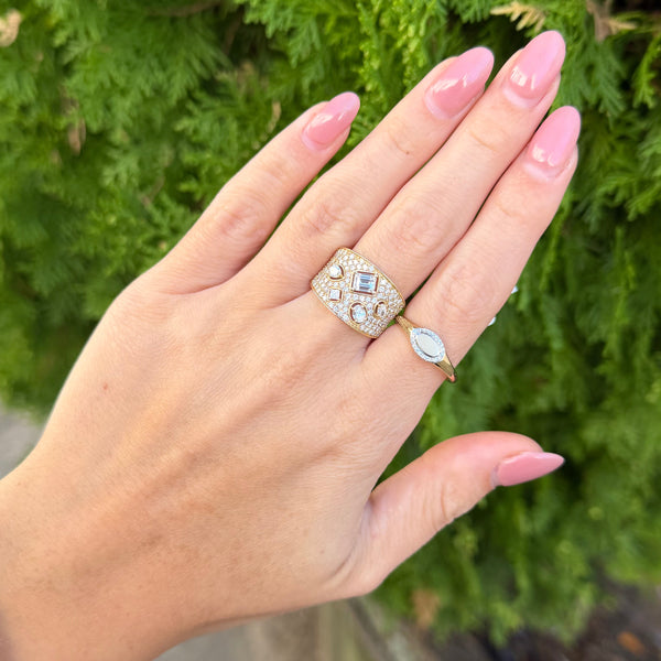 14K GOLD DIAMOND ESTA RING