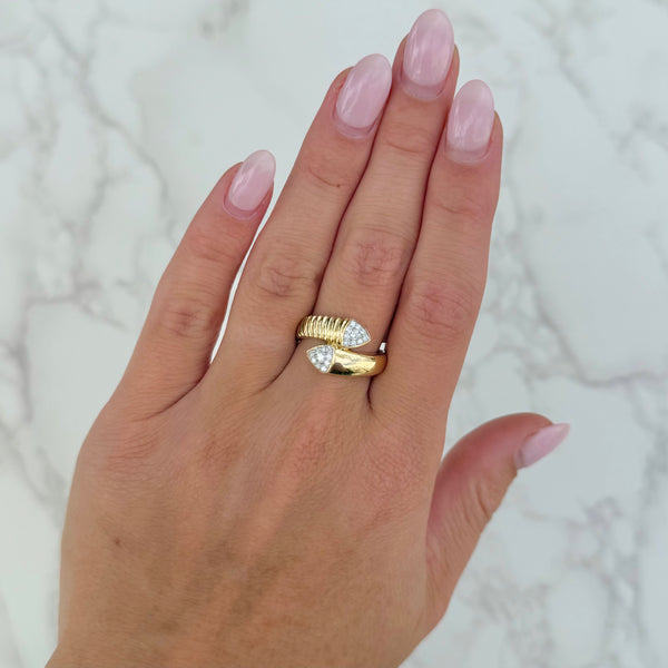 14K GOLD DIAMOND SHARI RING