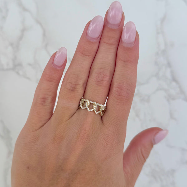 14K GOLD DIAMOND JOYCE RING
