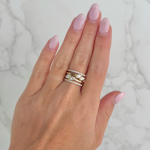 14K GOLD DIAMOND ROBIN RING