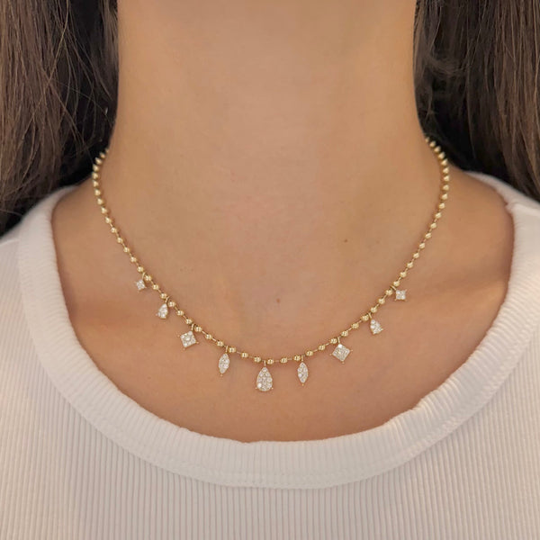 14K GOLD DIAMOND JANICE NECKLACE