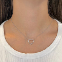 14K GOLD DIAMOND SMALL LORI HEART NECKLACE