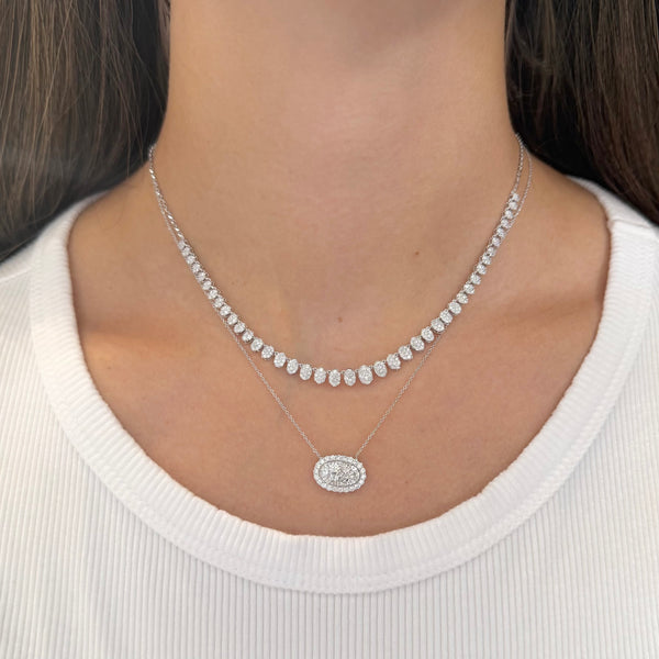 14K GOLD DIAMOND MILLIE NECKLACE