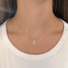 14K GOLD DIAMOND EVIE HAMSA NECKLACE