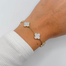 14K GOLD DIAMOND CALLIE CLOVER BRACELET