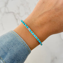 14K GOLD DIAMOND AND TURQUOISE LAUREN BRACELET