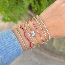 14K GOLD DIAMOND AND RUBY NAOMI BRACELET
