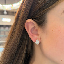 14K GOLD 6.00 CT LAB GROWN DIAMOND PEAR STUDS