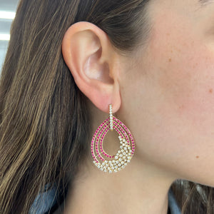 14K GOLD DIAMOND RUBY ANNA EARRINGS