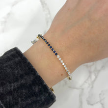 14K GOLD DIAMOND SAPPHIRE LAYLA BANGLE