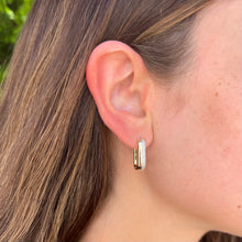 14K GOLD DIAMOND SMALL KATIE HOOPS