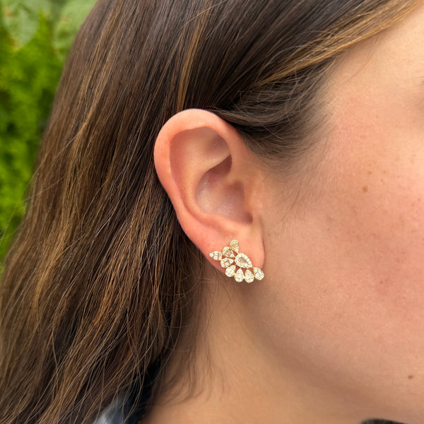 14K GOLD DIAMOND JOCELYN STUDS