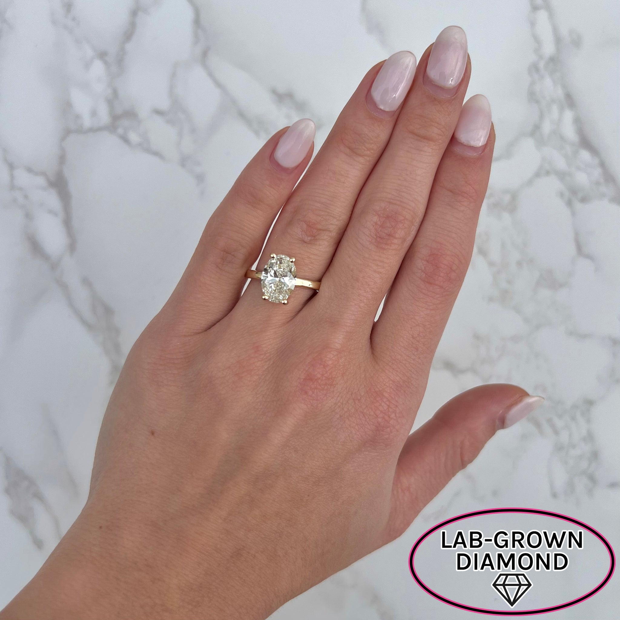 14K GOLD CT LAB GROWN DIAMOND OVAL CUT SOLITAIRE RING – Jen K