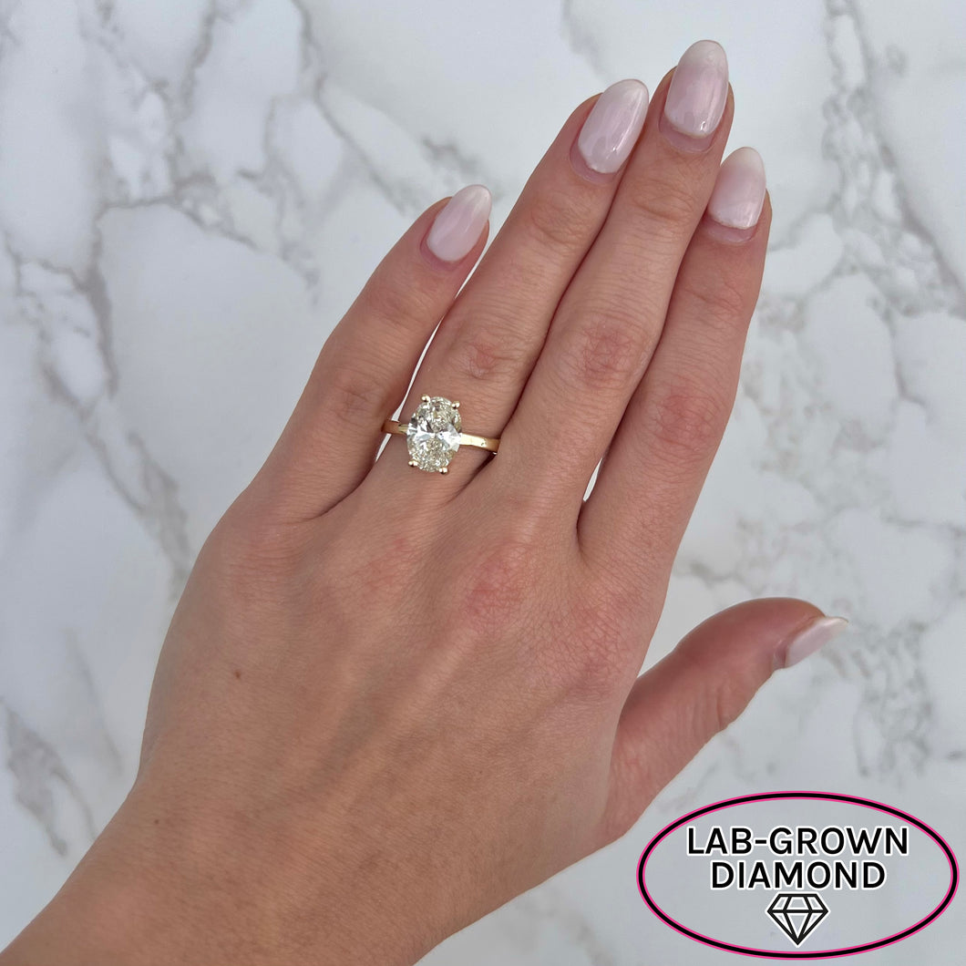 Gold Band How Much Does A Carat Oval Diamond Cost 14K GOLD CT LAB