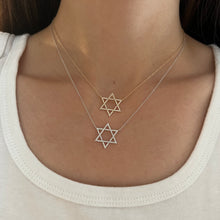 14K GOLD DIAMOND MEDIUM RACHEL STAR OF DAVID NECKLACE