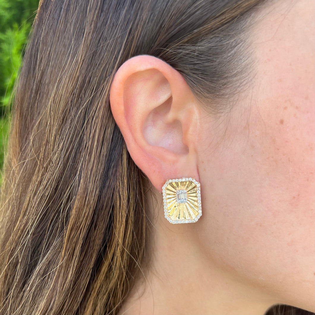 14K GOLD DIAMOND ALEXA EARRINGS
