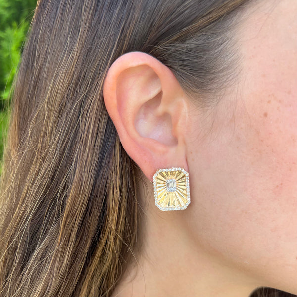 14K GOLD DIAMOND ALEXA EARRINGS