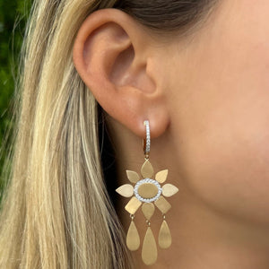 14K GOLD DIAMOND WILLOW EARRINGS